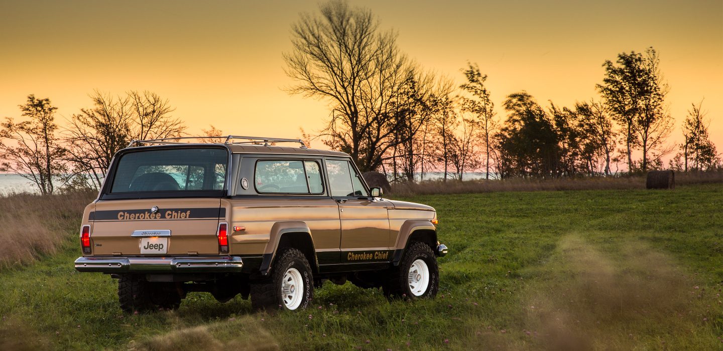 Rear view of Jeep Cherokee Chief.